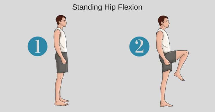 Standing hip flexor exercise hotsell