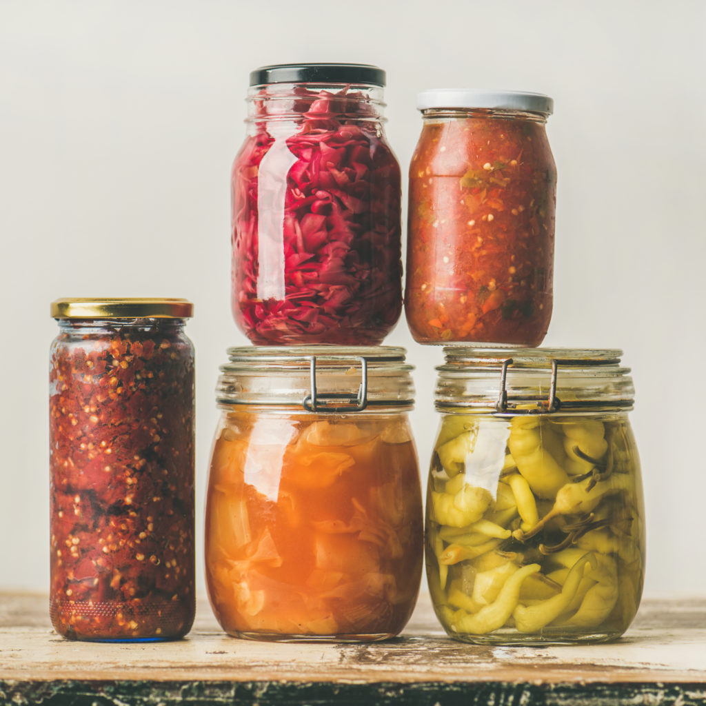 A good leaky gut diet included fermented foods like these pickled veggies